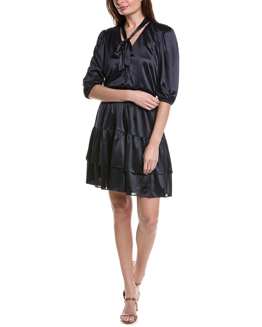 Nanette Lepore Nanette  Molly Shine Mini Dress In Black
