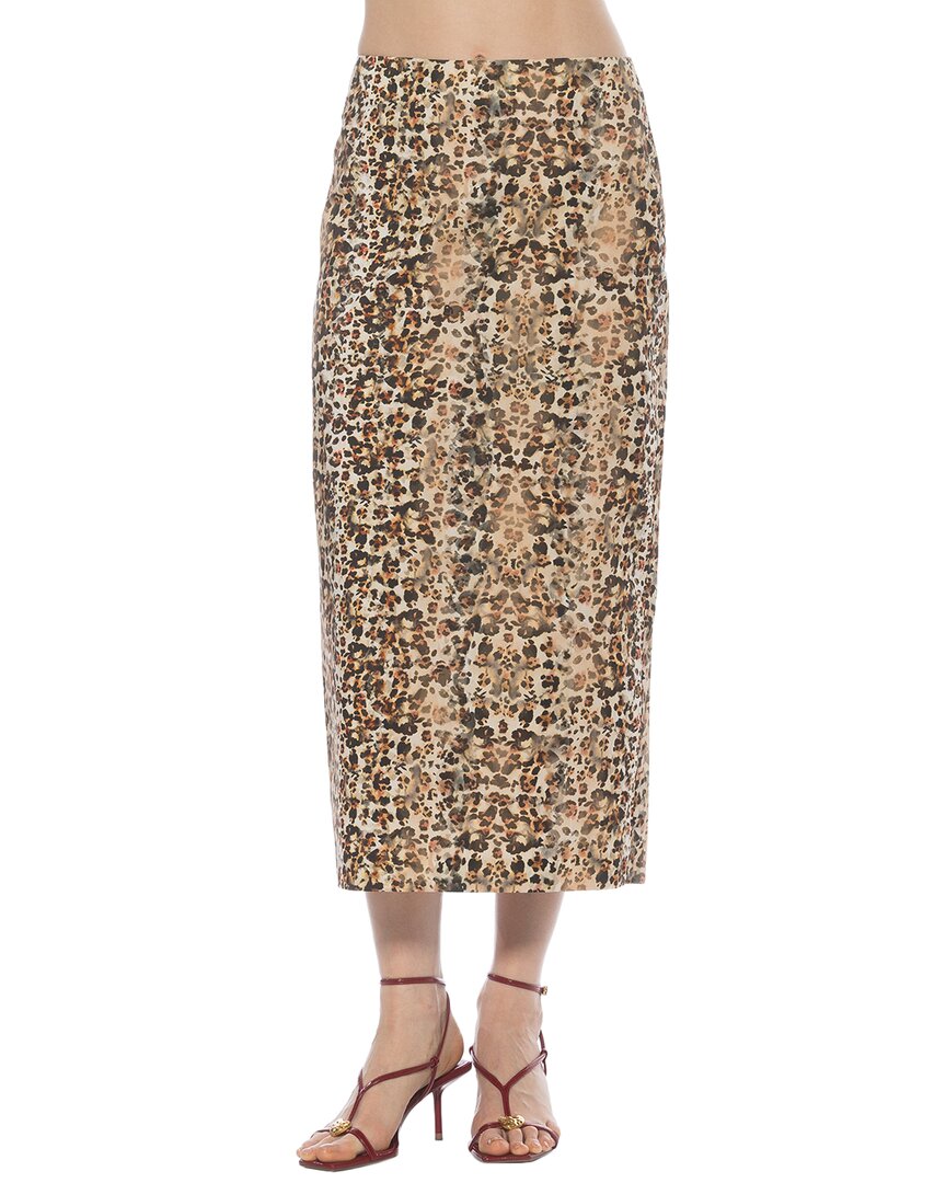 Alexia Admor Ginni Stretch Cotton Midi Skirt In Multi