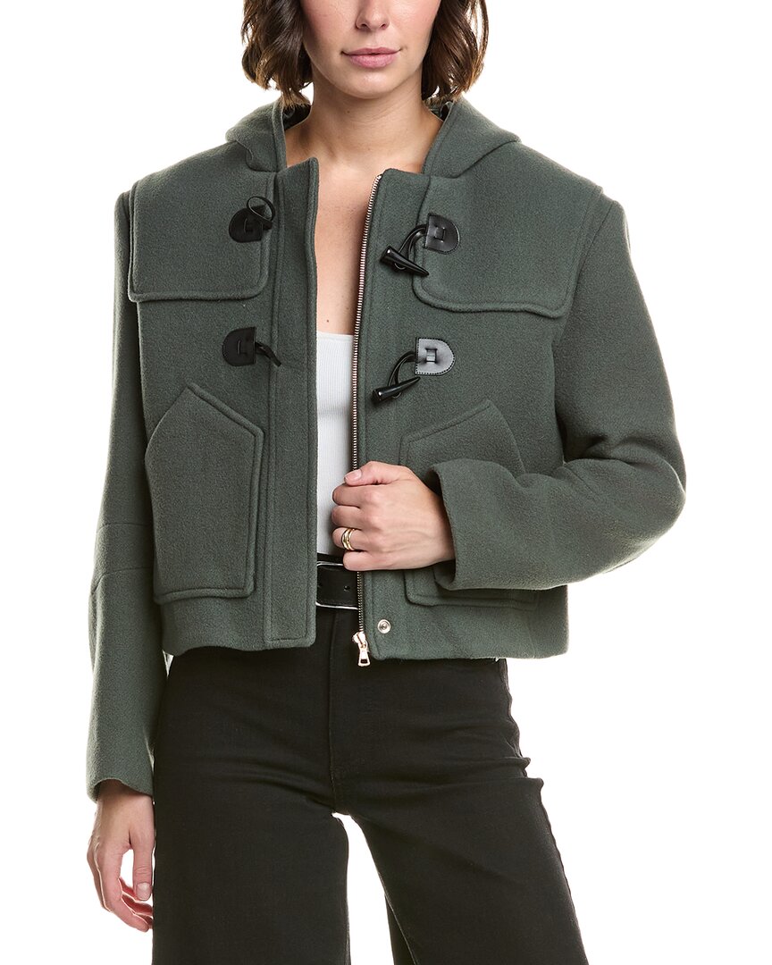 Ba&sh Manteau Paimee Wool-blend Coat In Gray