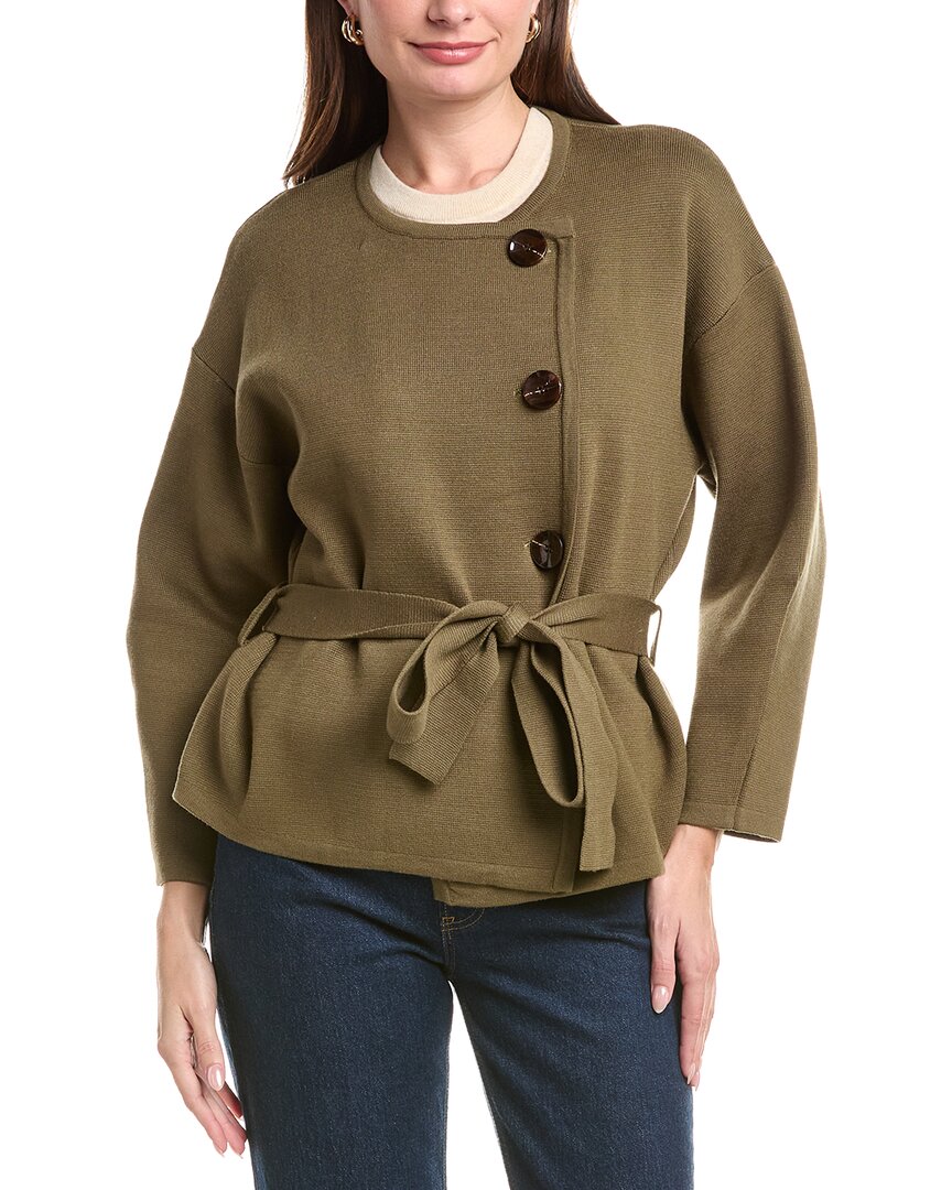 Hl Affair Knit Coat In Brown