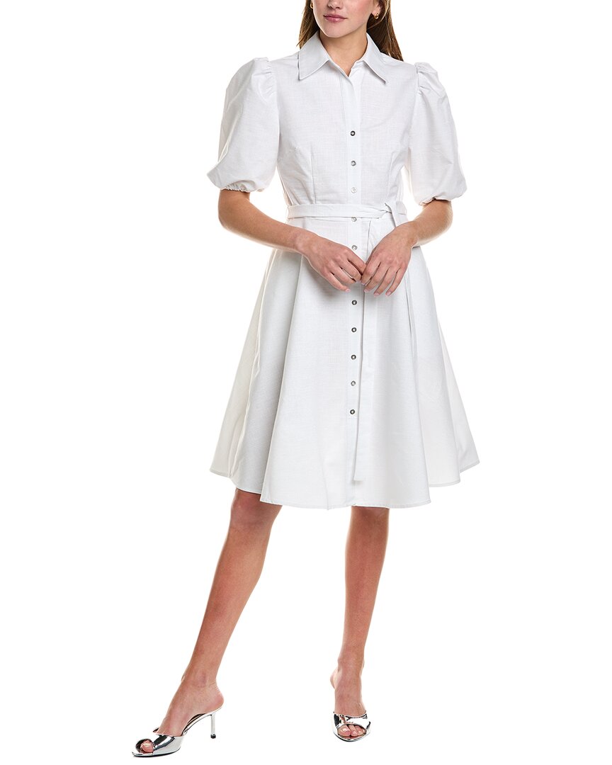 Shop Sharagano Starlight Venice Shirtdress In White