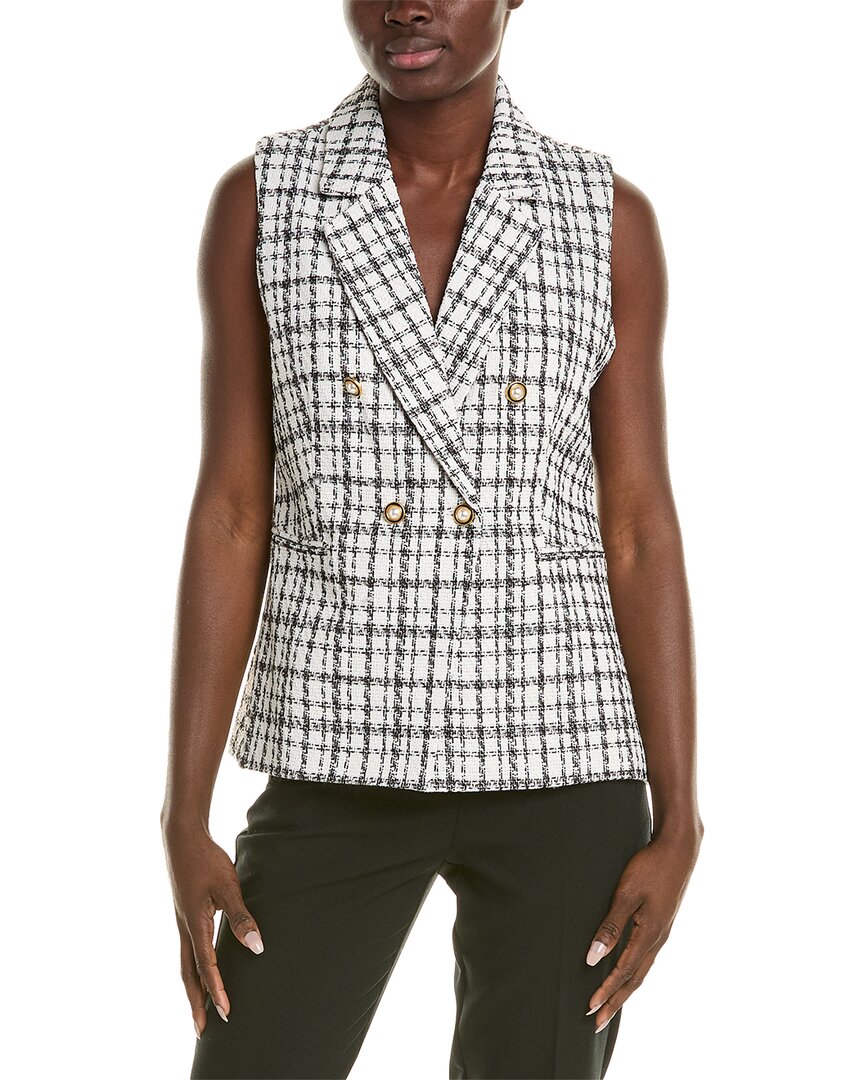 Nanette Lepore Nanette Tweed Vest In White