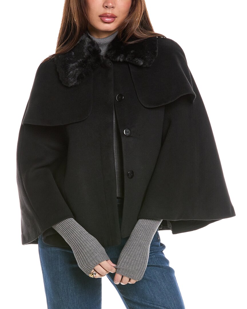 Flora Bea Nyc Aly Cape Jacket In Black
