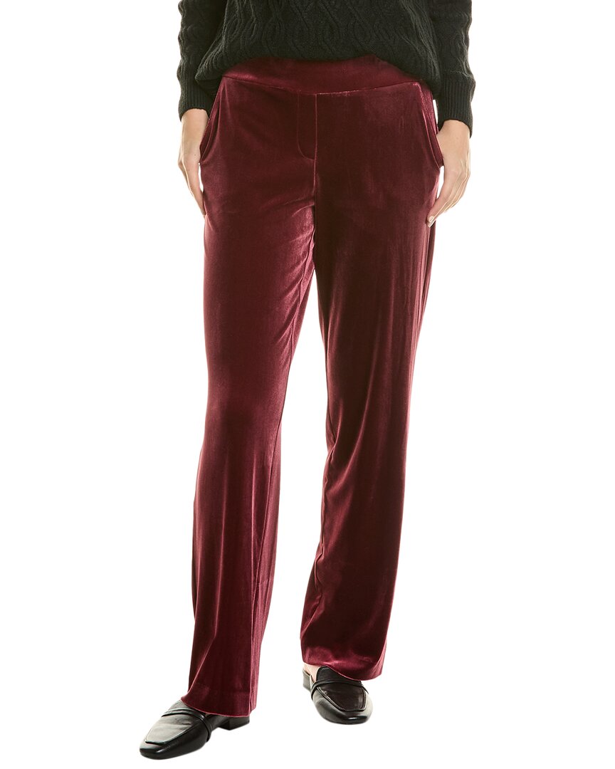 Jones New York Velour Pant In Red