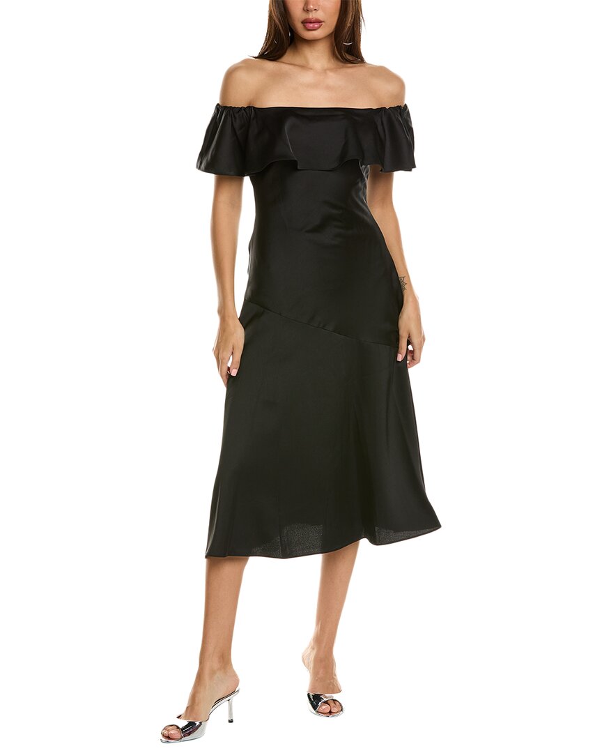 Sam Edelman Off-the-shoulder A-line Dress In Black