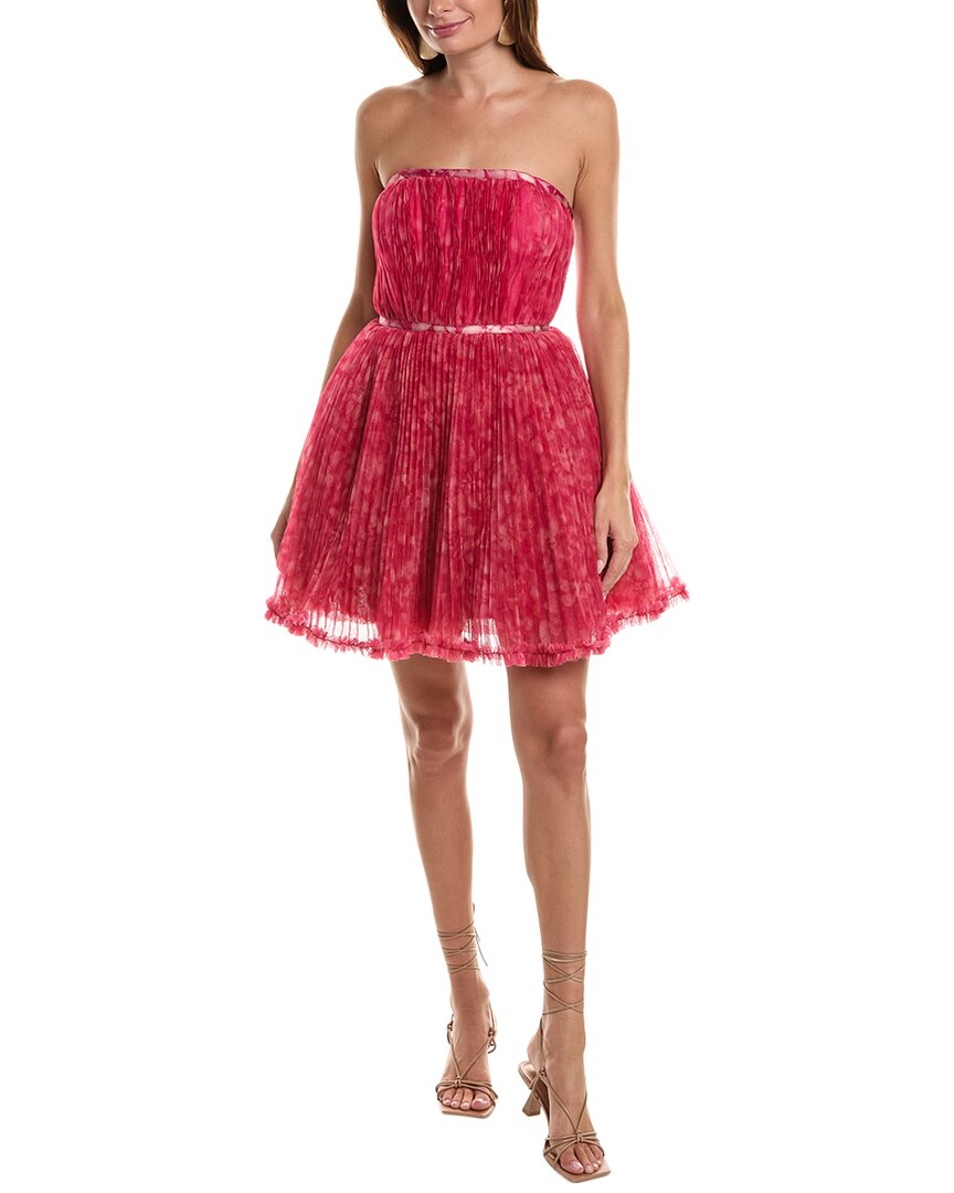 Shop Hutch Lenzy Pleated Tulle Mini Dress In Pink