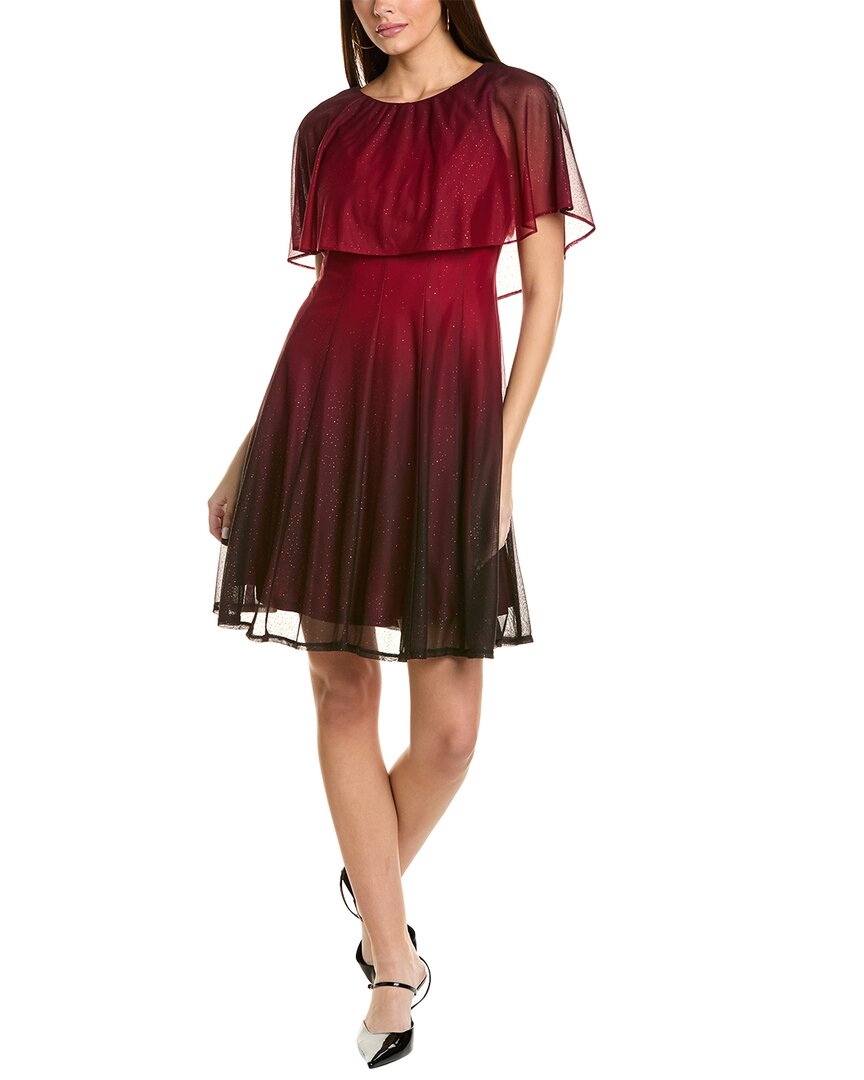 DANNY & NICOLE DANNY & NICOLE CHIFFON OMBRE A-LINE DRESS