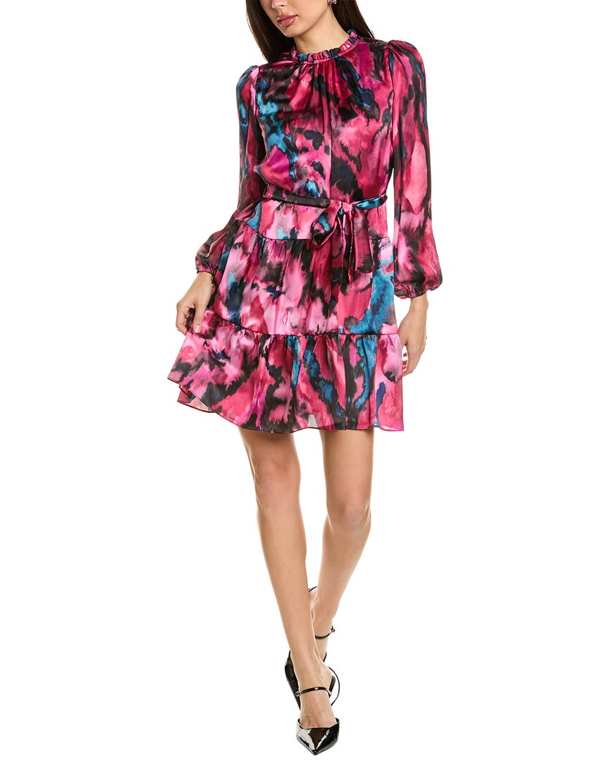 Julia Jordan Satin Mini Dress In Pink