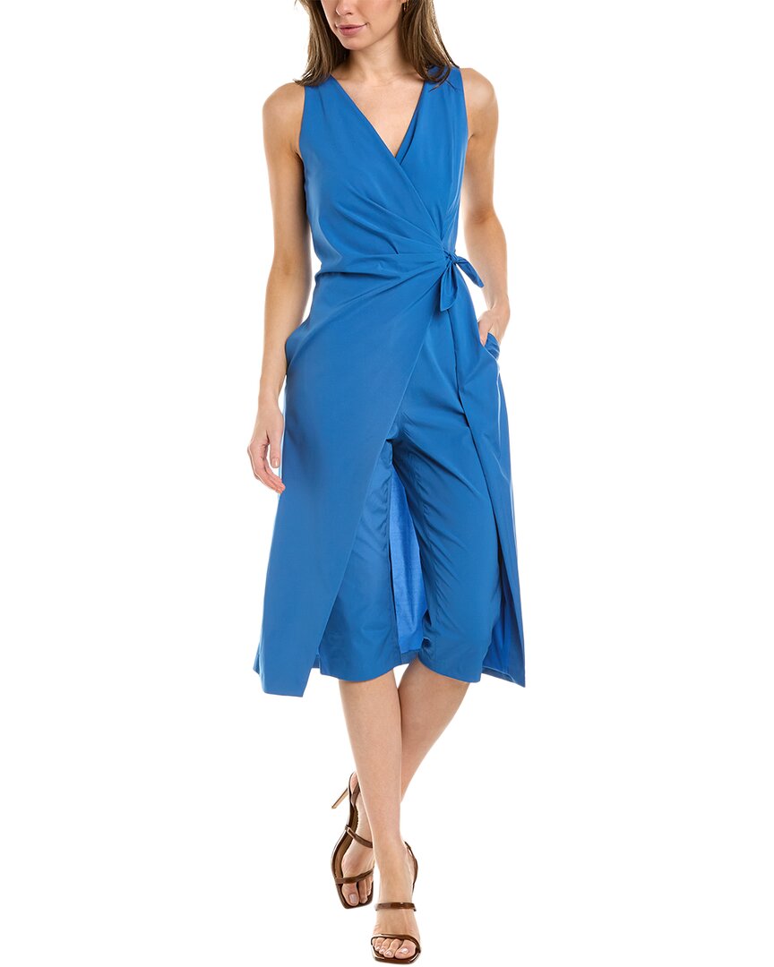 Kay Unger Annie Walk-thru Jumpsuit In Blue | ModeSens