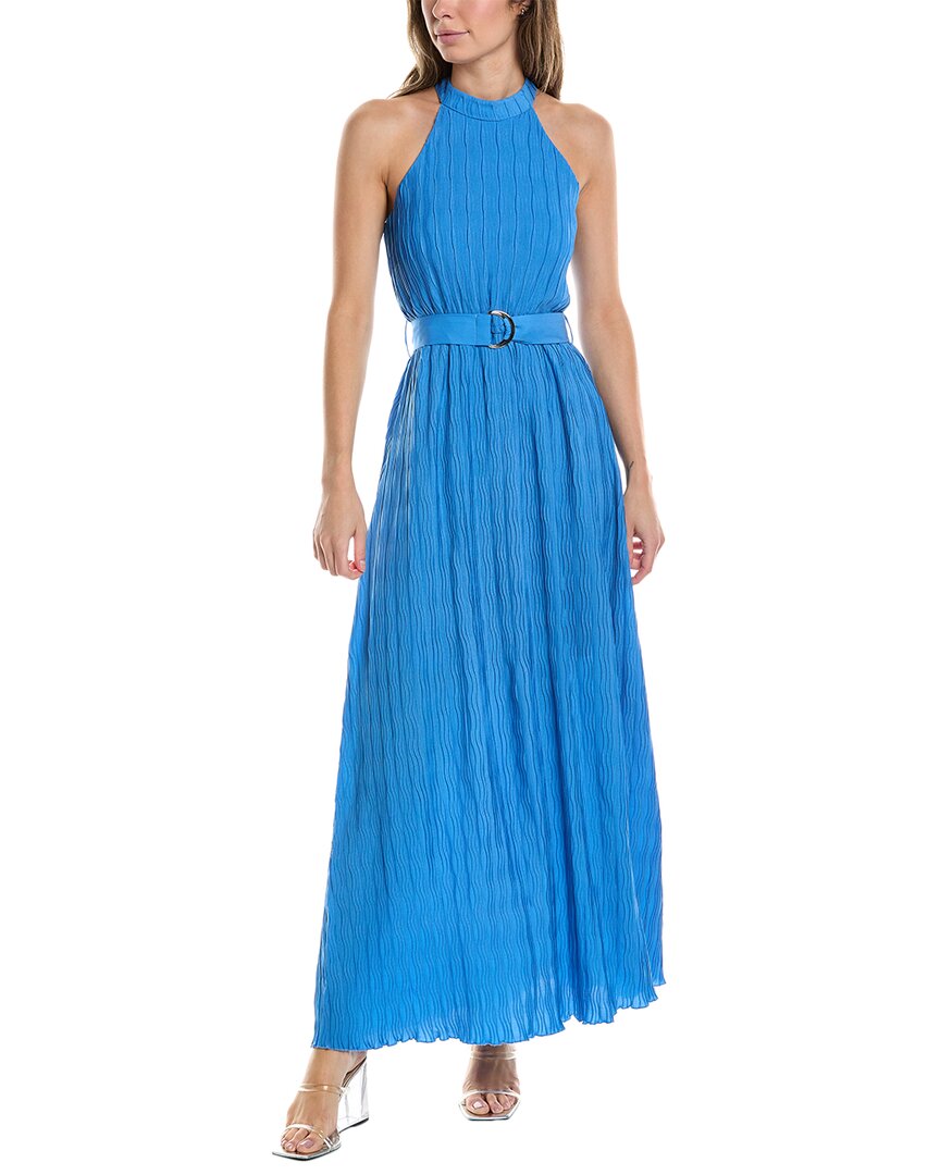 Marion Textured Maxi Dress In Blue