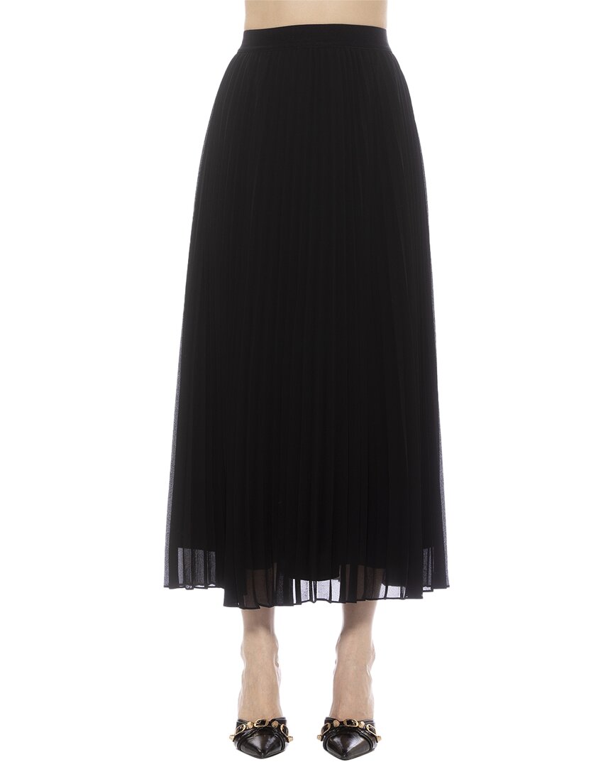 Alexia Admor Kesia Midi Chiffon Pleated Skirt