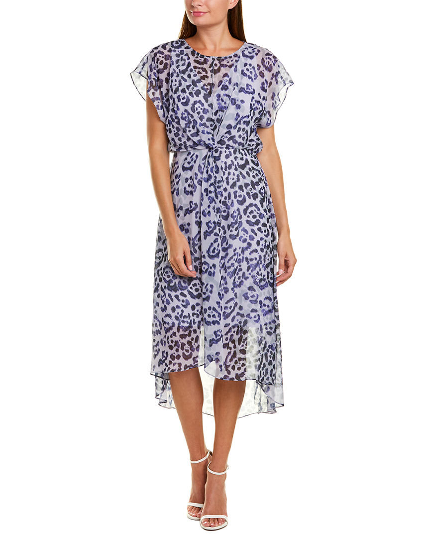 Image of Adrianna Papell Watercolor Leopard Midi Dress