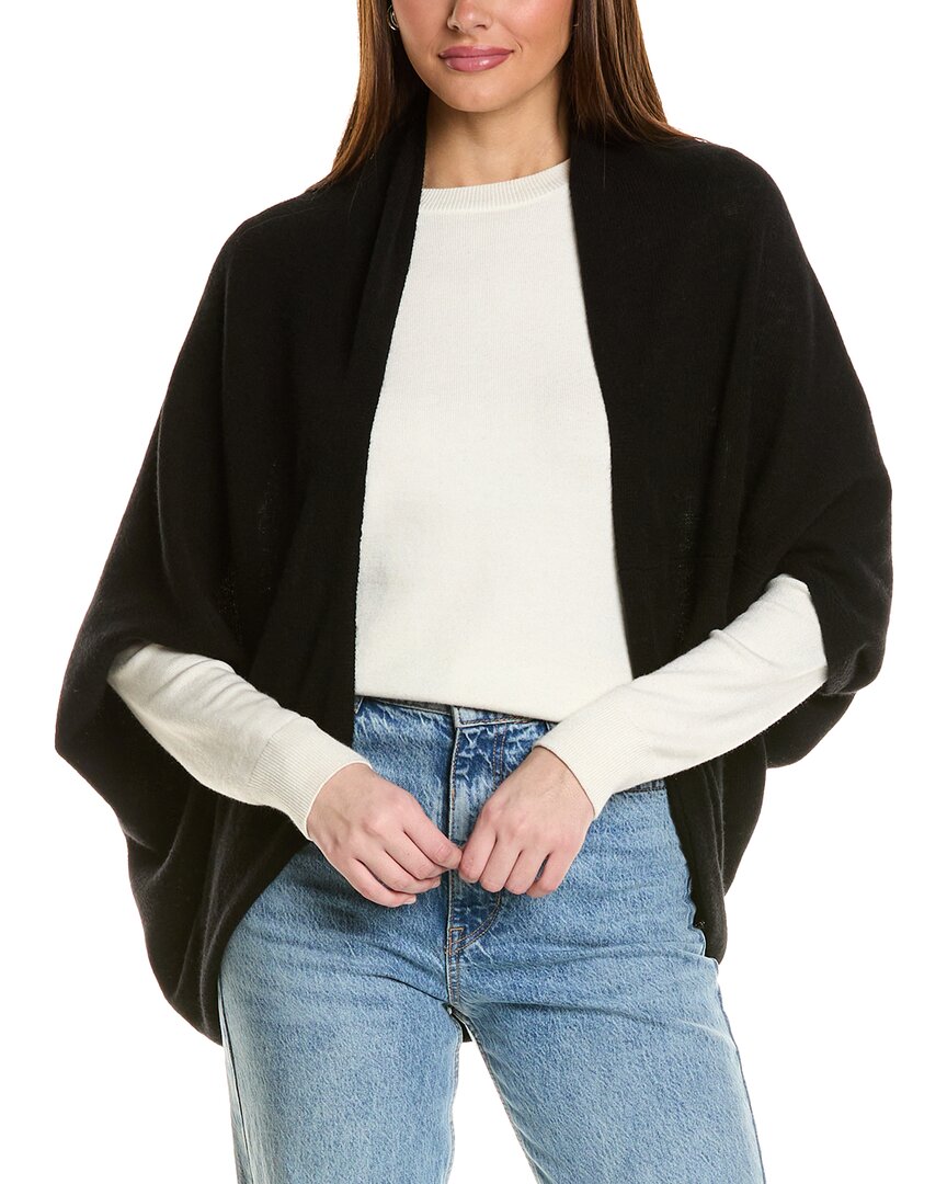 Hannah Rose Envelope Cashmere Wrap In Black