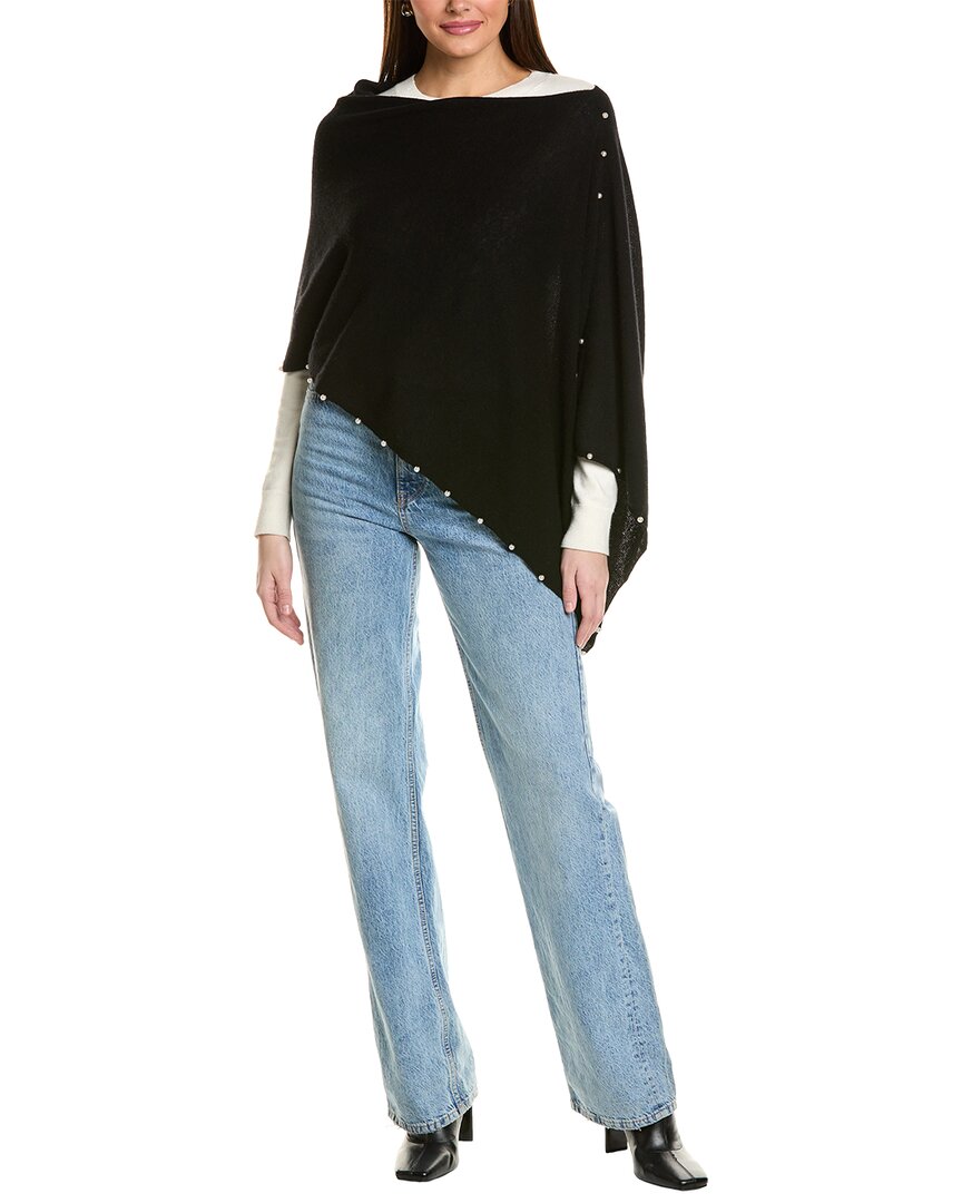 Hannah Rose Cashmere Topper In Black