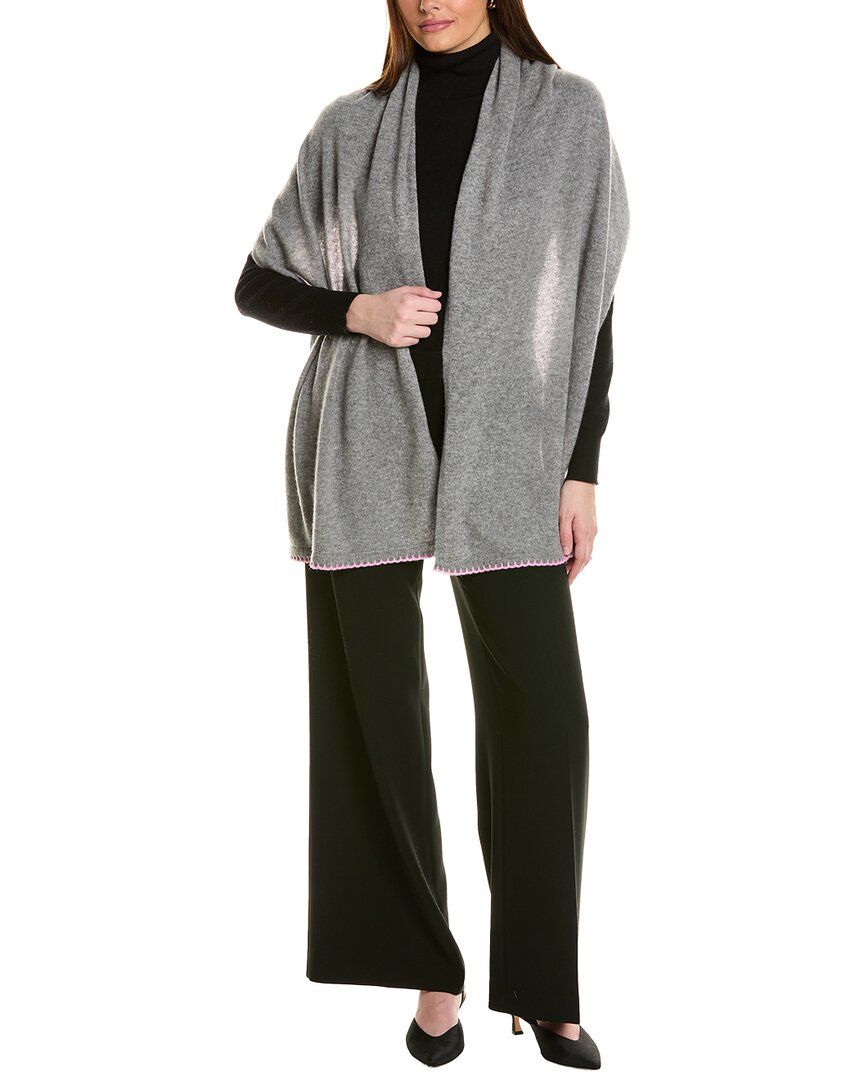 Shop Hannah Rose Luxe Mini Cashmere Travel Wrap In Grey
