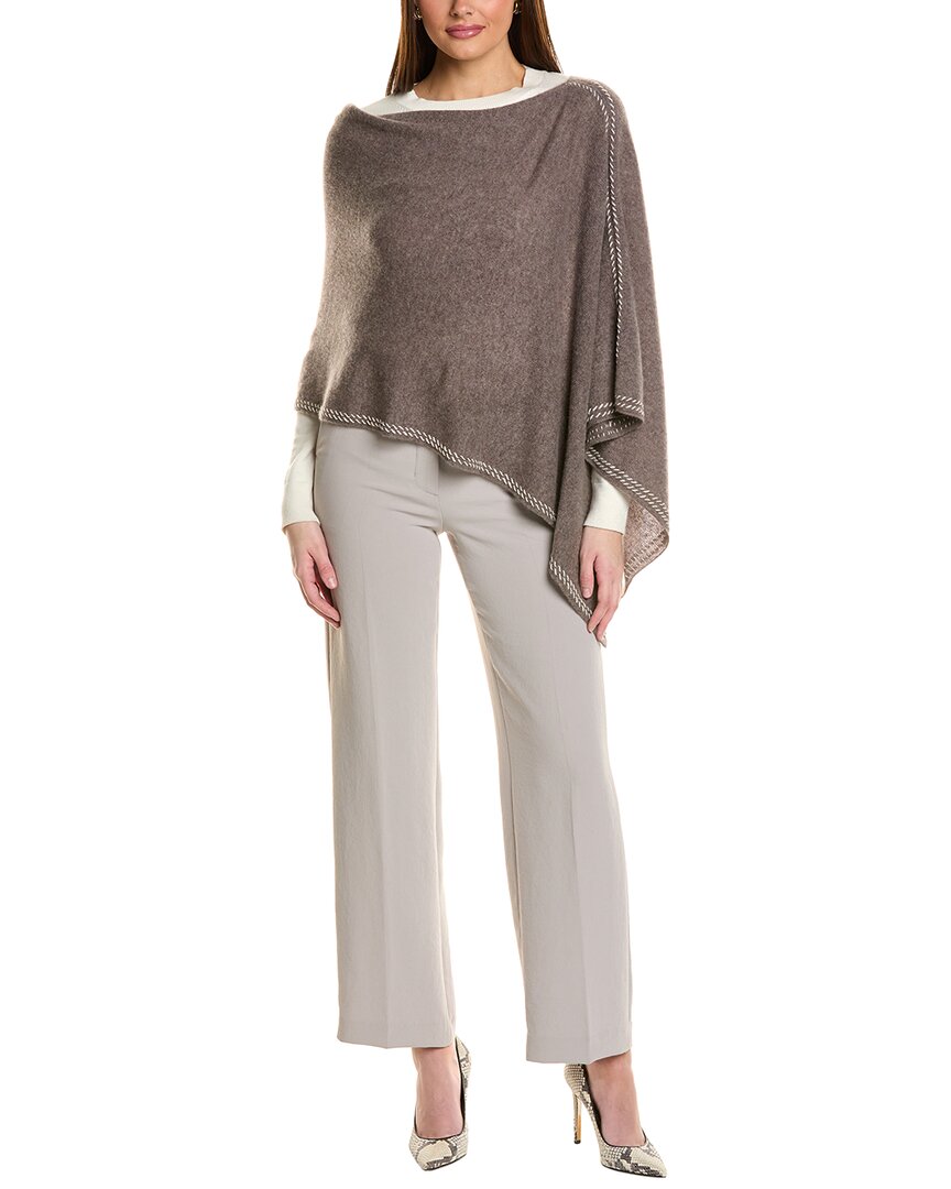 Hannah Rose Whip Stitch Cashmere Topper In Brown