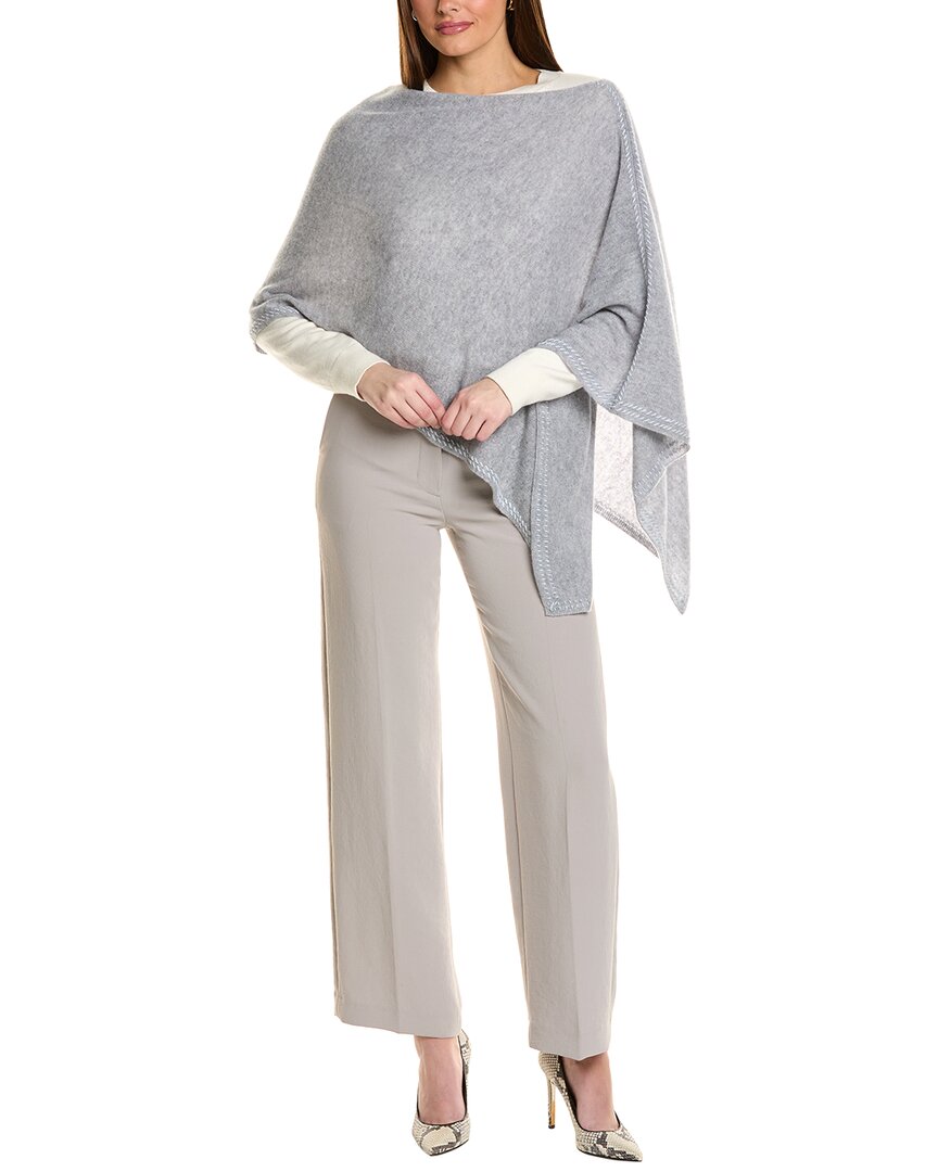 Hannah Rose Whip Stitch Cashmere Topper In Grey