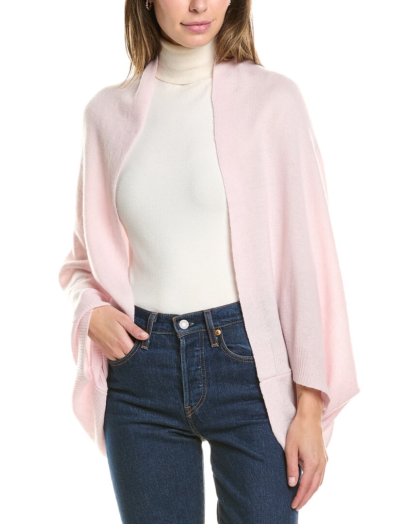 La Fiorentina Cocoon Cashmere & Wool-blend Cape In Pink