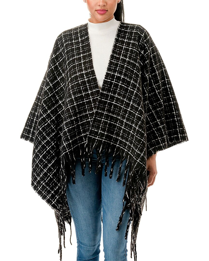 Marcus Adler Tweed Ruana In Black