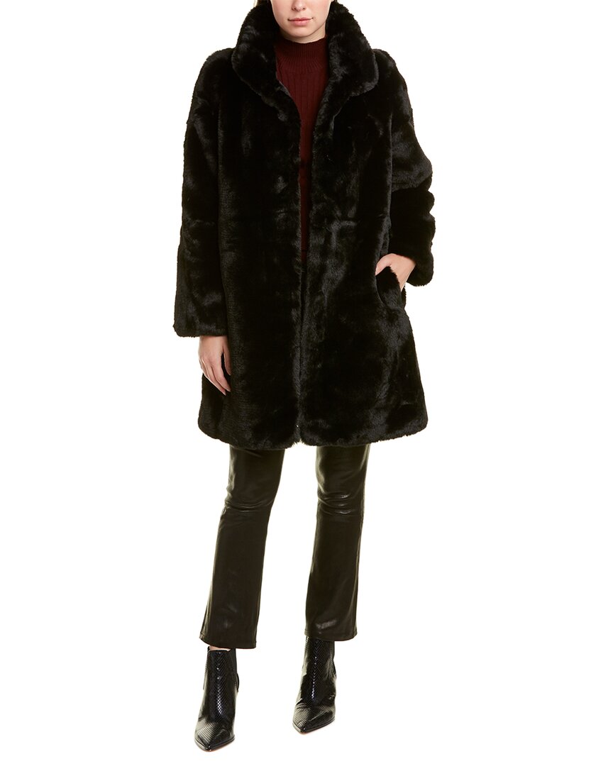 Stella + Lorenzo Turner Cozy Coat In Black