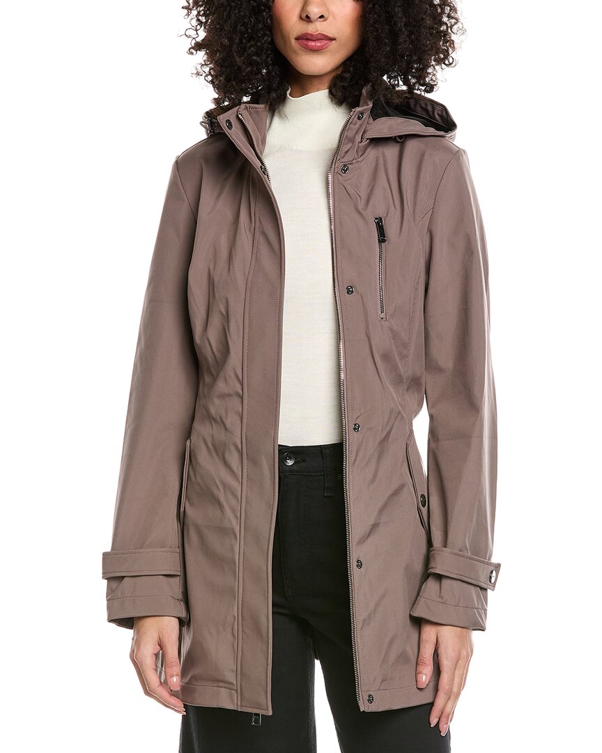 Nautica Medium Trench Coat In Brown