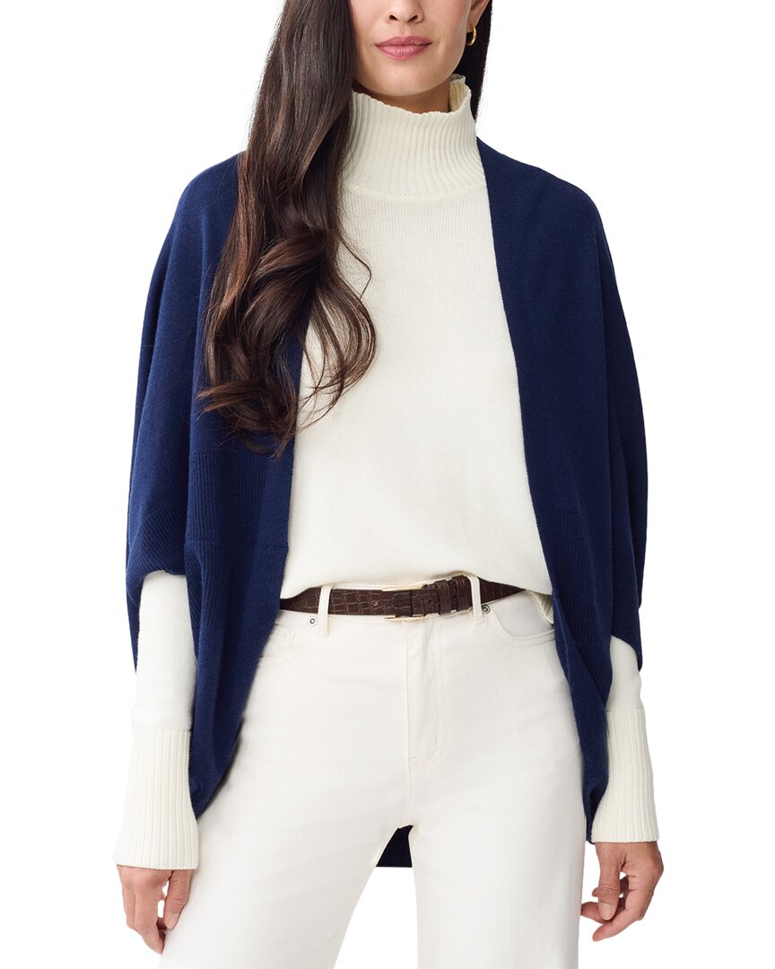 J.mclaughlin Trisha Wool Poncho In Blue