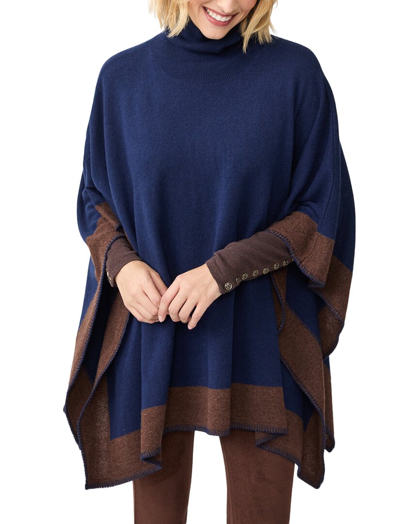 J.mclaughlin Noelle Cashmere Poncho In Blue