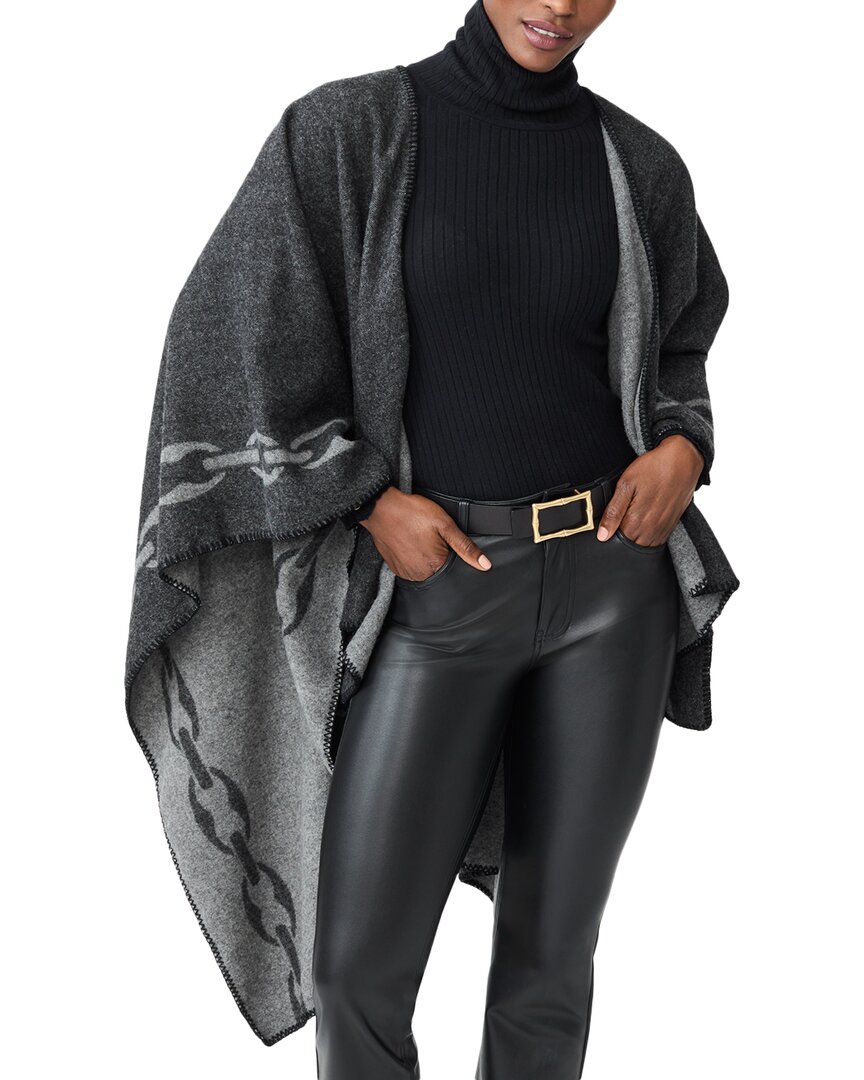 J.mclaughlin Cosima Wool Poncho In Gray