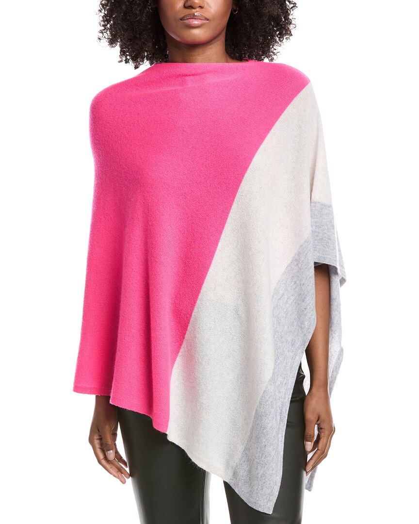 Forte Cashmere Colorblocked Cashmere Poncho