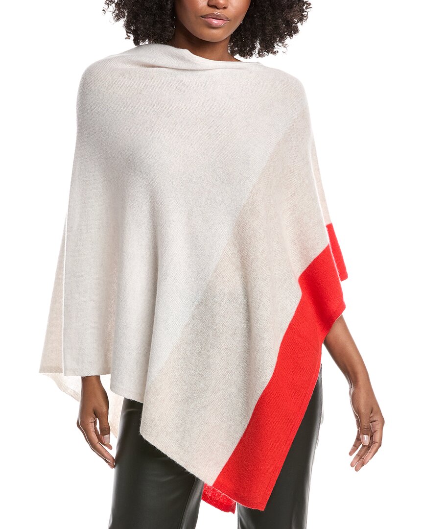 Forte Cashmere Colorblocked Cashmere Poncho