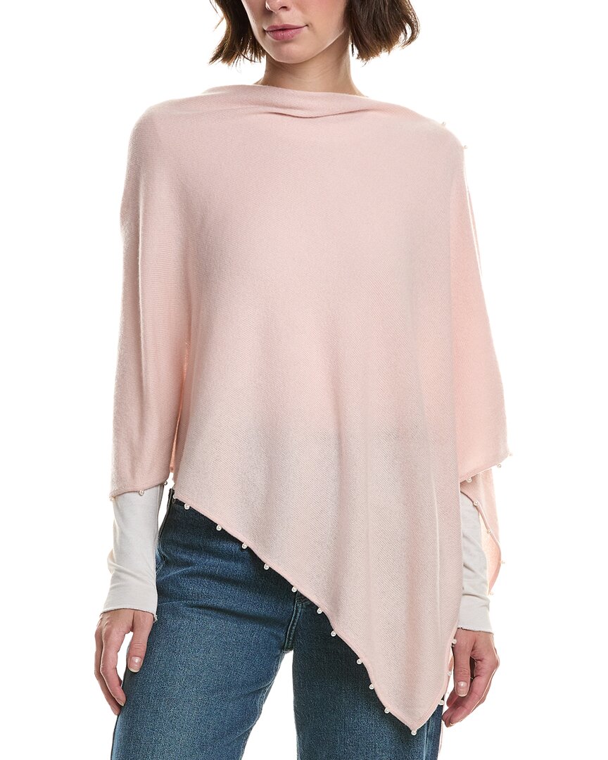 Sofia Cashmere Sofiacashmere Knit Wool & Cashmere-blend Poncho In Pink