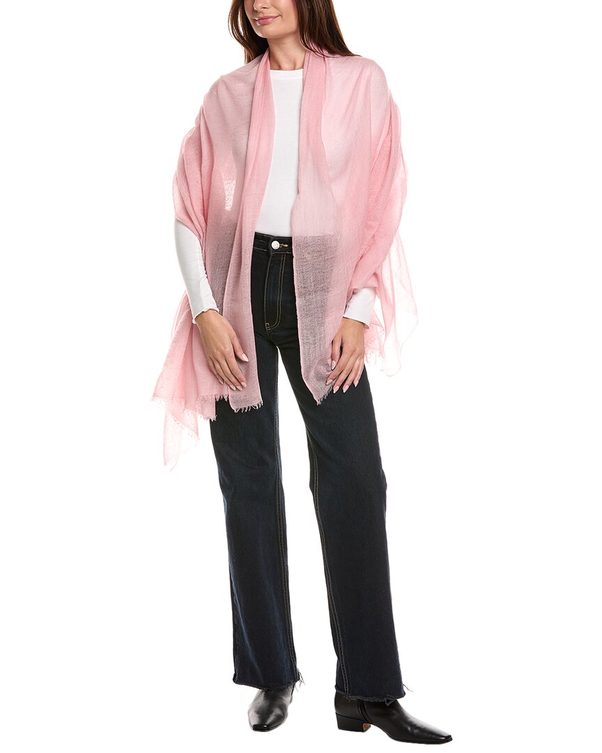 Amicale Cashmere Solid Felted Cashmere Wrap In Pink