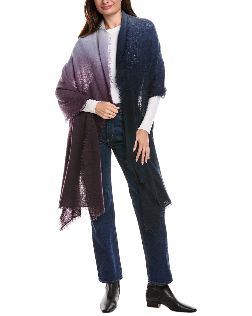 Amicale Cashmere Dip-dye Cashmere Wrap In Red