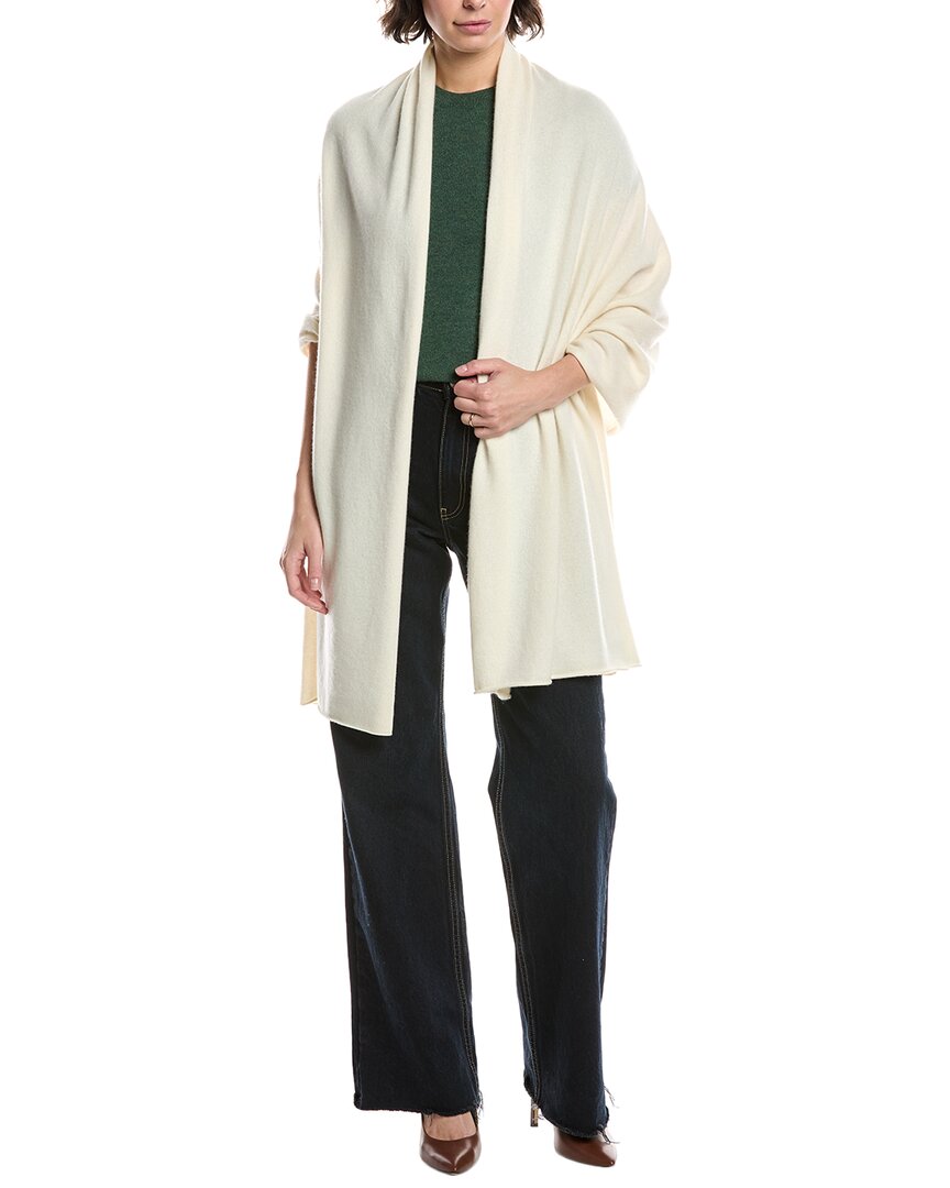 Vince New Boiled Cashmere Knit Blanket Wrap In Neutral