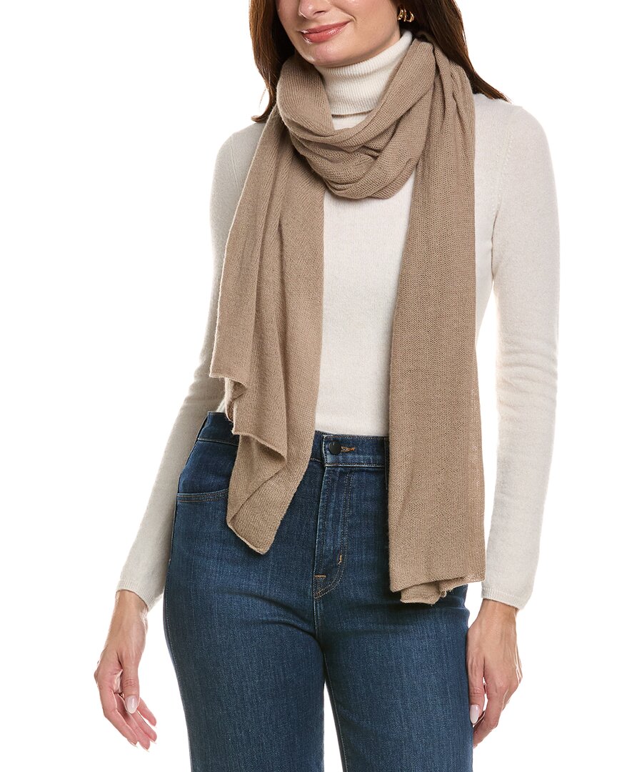 La Fiorentina Knit Wrap In Brown