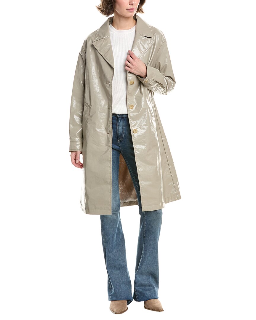 Jane Post Trench Coat In Gray