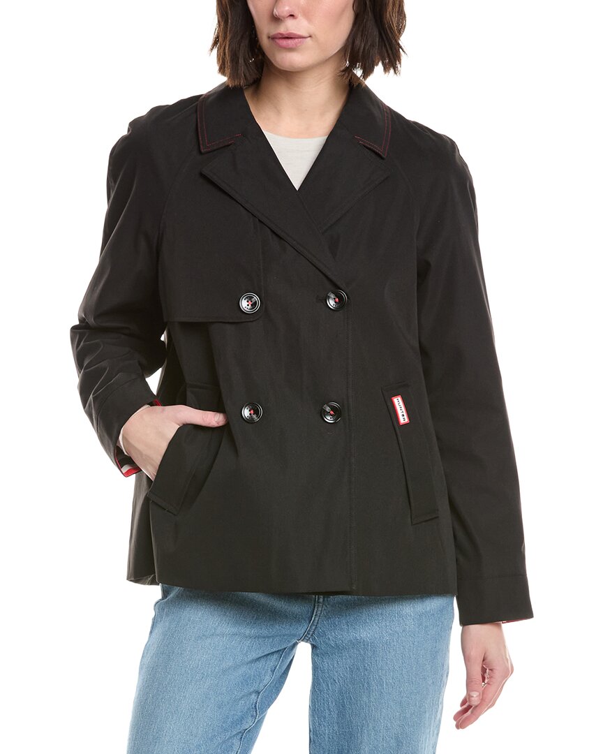 Hunter Short Rain Coat In Black