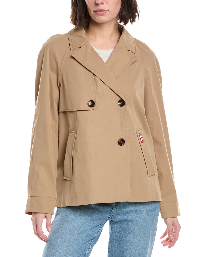 Hunter Short Rain Coat In Neutral