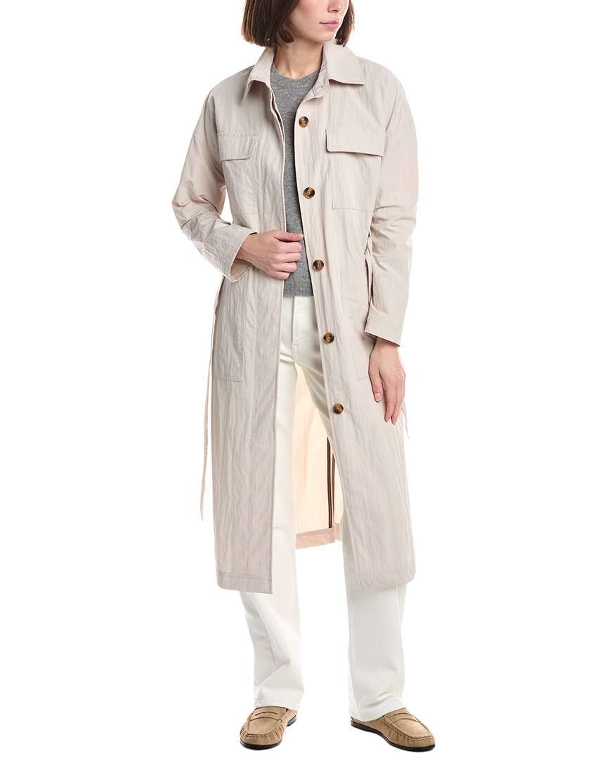 Hunter Crinkle Rain Coat In Neutral