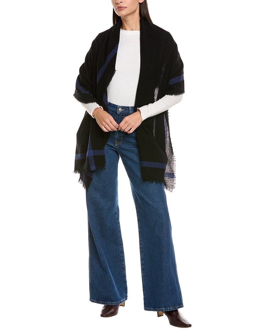 Vince Lightweight Border Stripe Wool & Cashmere-blend Wrap In Multi