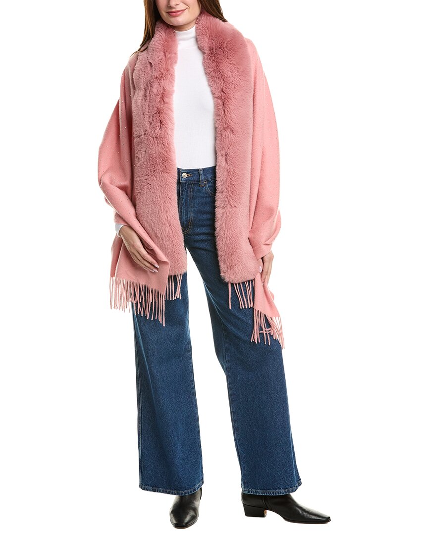 La Fiorentina Embellished Cashmere Wrap In Pink