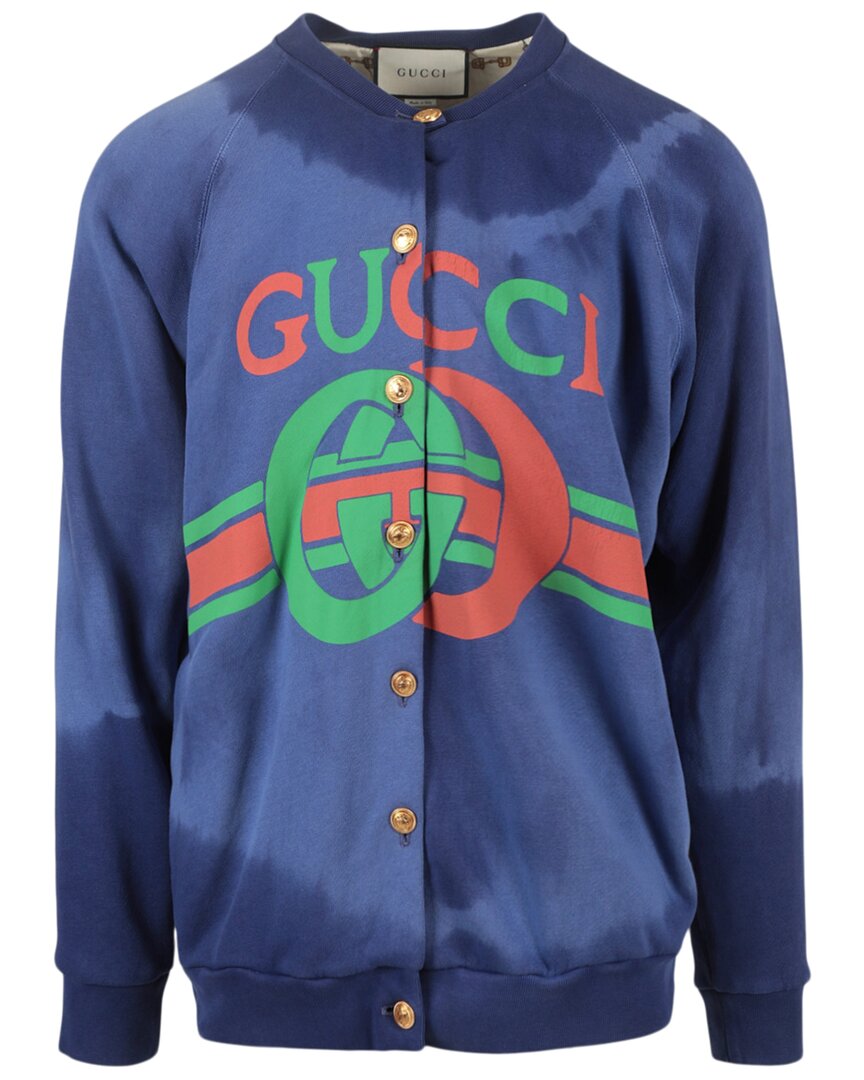 Gucci Logo Jacket In Blue