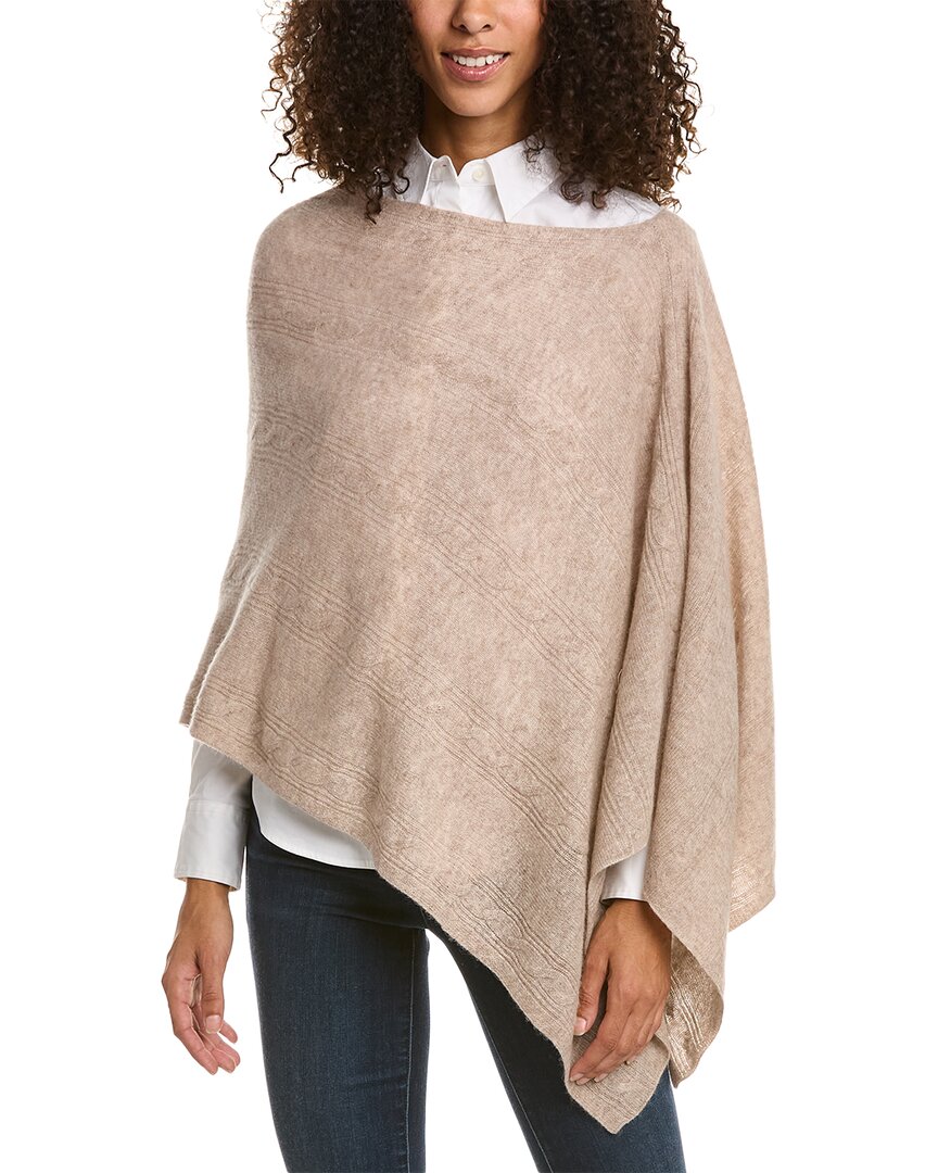 Shop In2 By Incashmere Ribbed Cashmere Poncho In Brown
