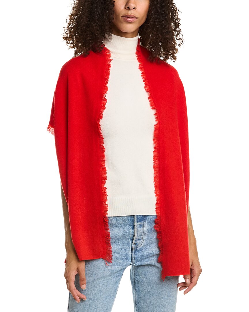 Shop In2 By Incashmere Fringe Cashmere Wrap In Red