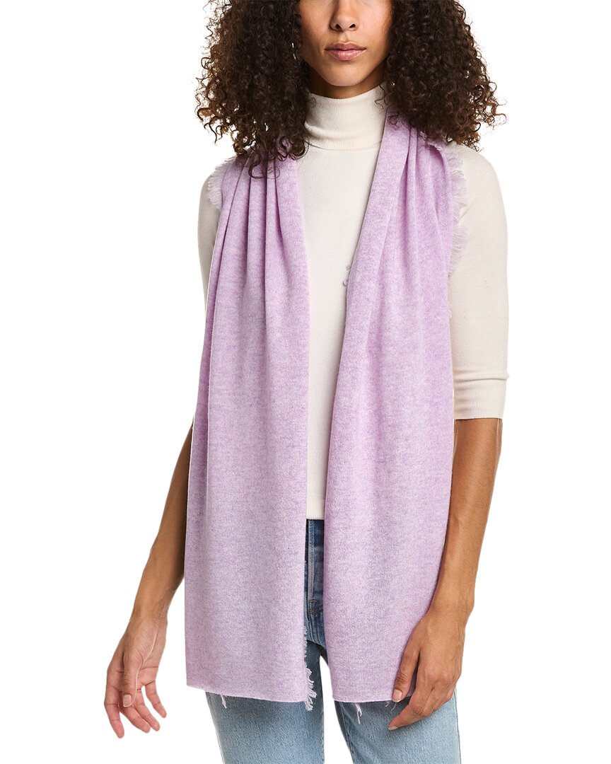 Shop In2 By Incashmere Fringe Cashmere Wrap In Purple
