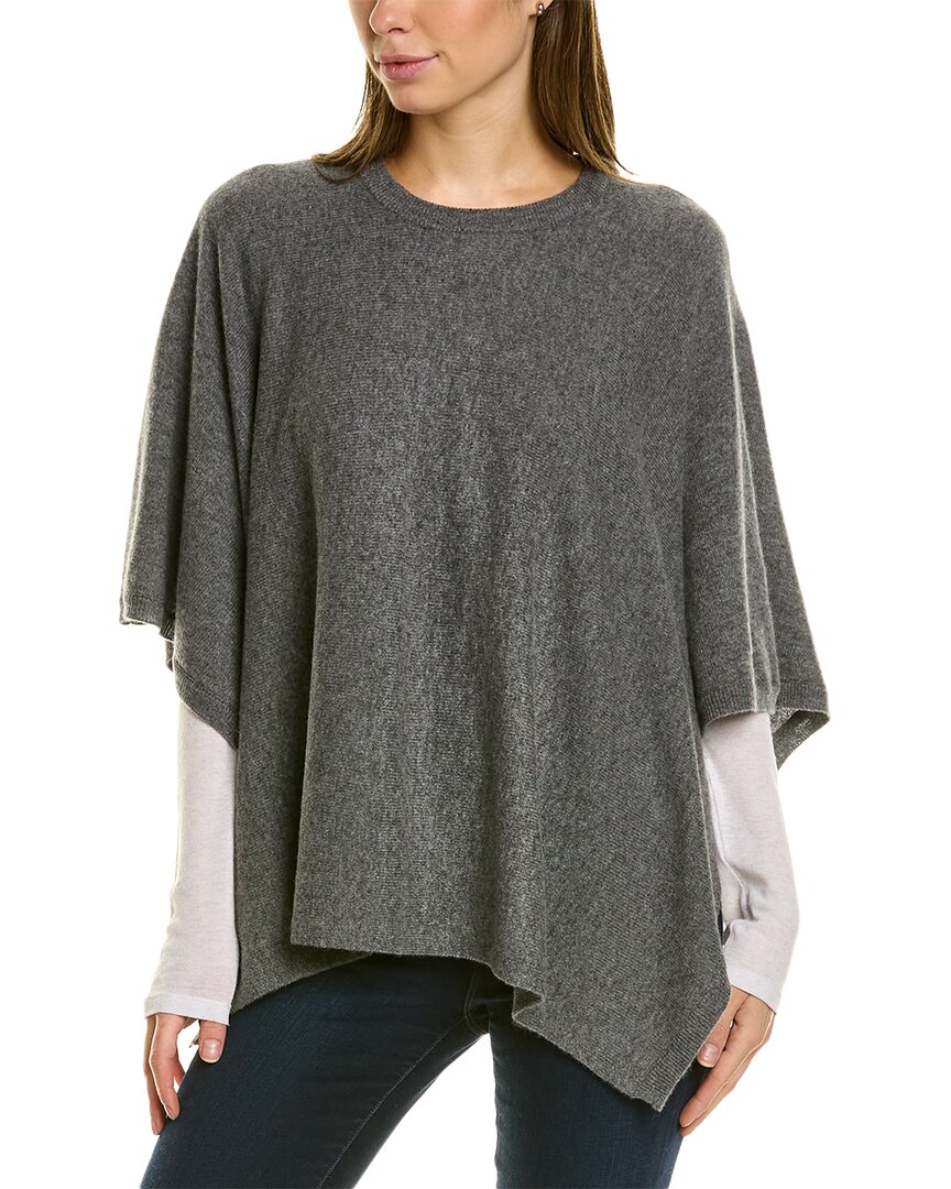 Amicale Cashmere Poncho In Grey