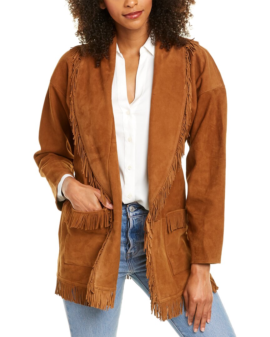 Image of ALANUI Oversized Suede Cardigan