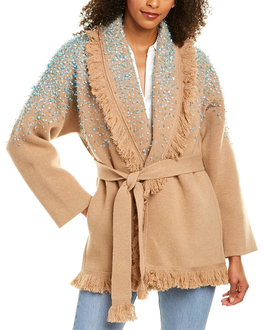 Image of ALANUI Rainy Day In Los Angeles Silk-Trim Wool & Cashmere-Blend Cardigan