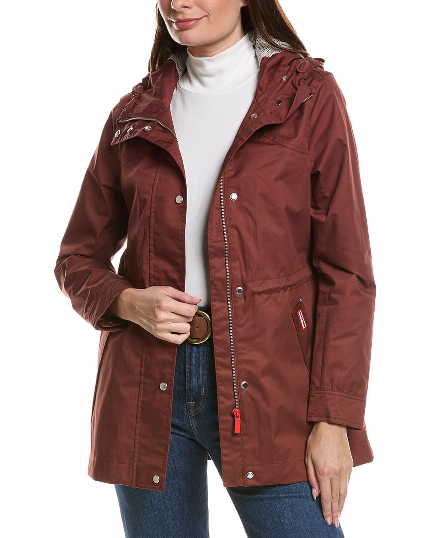 Hunter Adela Waterproof Classic Rain Jacket In Brown