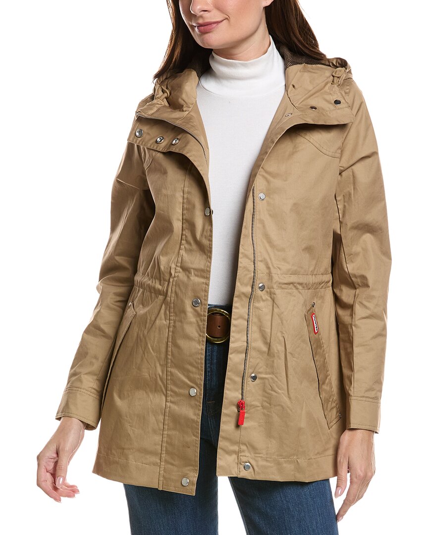 Hunter Adela Waterproof Classic Rain Jacket In Brown